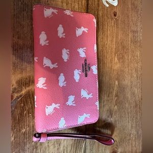 Retired Coach pink bunny wallet.